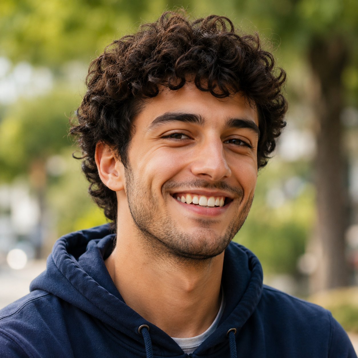 Jeune animateur souriant