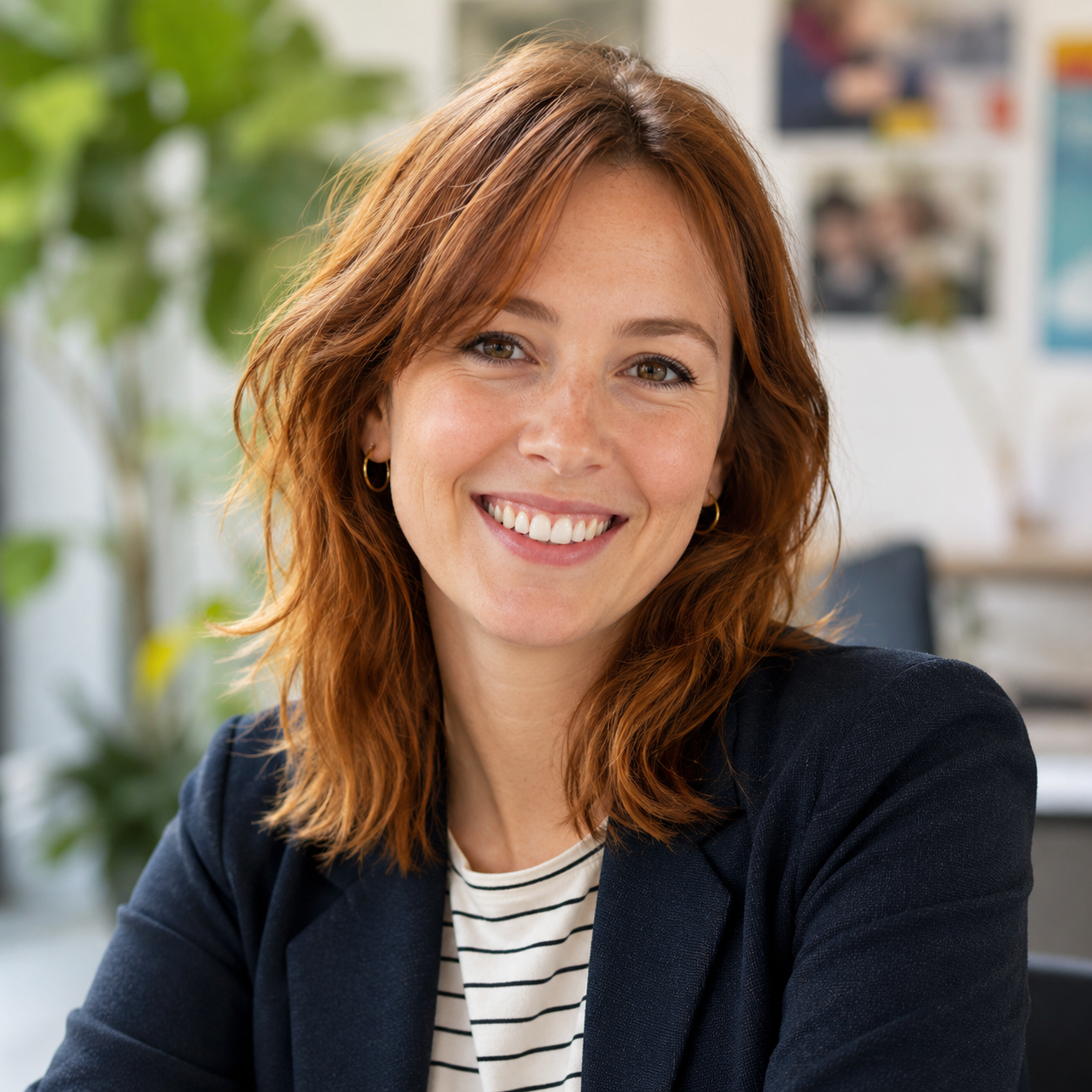 Professionnelle de l'animation souriante